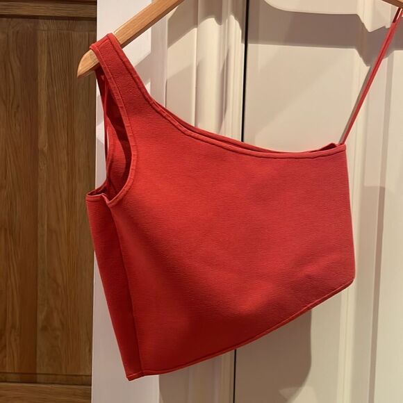 Alc one shoulder crop top ribbed xs - Picture 7 of 8